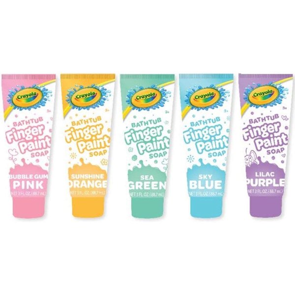 CrayolaBath Tub Finger Paint Soap 5 Pack New Pastel Colors