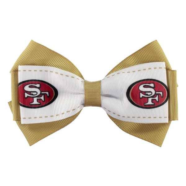 NFL San Francisco 49ers 2-Tone Bow Hair Clip,Yellow