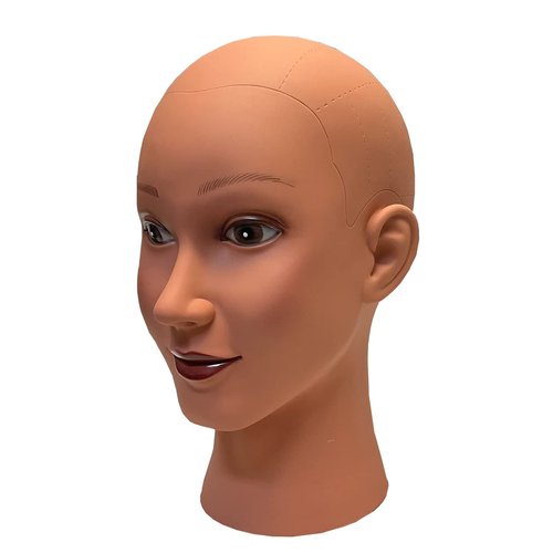 Ladella Beauty Cosmetology Wig Stand Block Bald Female Makeup Manikin Head for Wigs Making" not Styrofoam" Display Mannequin Head (DB-BALD)