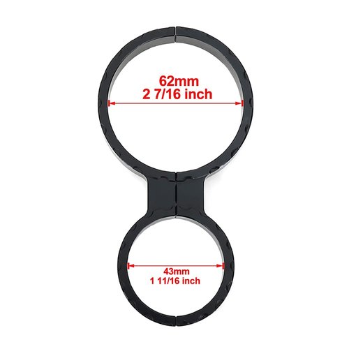 REARACE 1.75" x2.5" Shock Reservoir Mounting Clamp, Fit for Polaris RZR XP 1000, Compatible with 1 3/4" Roll Cage, 2 1/2" Reservoir