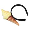 GUEDKIKL Simulated Food Hair Hoop, Ice Cream Headband Novelty Ice Cream Cone Shape Hairbands Food Headpiece Costume Party Accessory for Women Girls