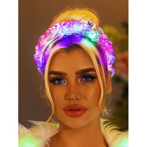 CAKURE Light Up Headband Flash Glowing Hair Band Headbands Laser Hair Hoop for Nightclub Party Costume Headwear Decoration Hair Accessories for Women and Girls
