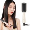 Hair Straightener Brush, Ring Hair Straightener Comb, 5 Temperature Setting with Anti-Scald & Auto-Off Safe, Professional Hair Styling Tool for Women