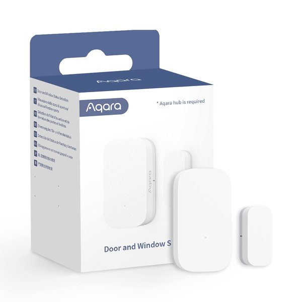 Aqara Door and Window Sensor, Requires Aqara Hub, Not Support Hubs from Other Brands, Zigbee Connection, Wireless Mini Contact Sensor, Compatible with Apple HomeKit, Alexa, Works with IFTTT
