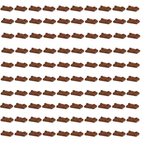 WW2 Toy Soldiers Brown Military Small Sandbags 100-Piece Set Compatible with Famous Building Blocks Brands