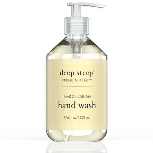 Deep Steep Liquid Hand Wash, 17.6 Ounces (Lemon Cream)