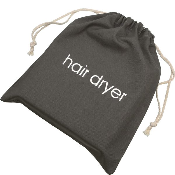 Hair Dryer Bags Drawstring Bag Container Hairdryer Bag, 11.8 by 13.8 Inch (Gray,Cotton)