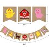 Farm Animal Burlap Banner High Chair Garland Farmhouse Hanging Pennant Birthday Party Pre-strung Bunting Baby Shower Decorations