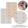 TgoBeauty 2 Sides Printed Silicone Eyebrow Practice Sheets White Full Face Training Pad Tattoo Practice SKin with Golden Outline for Brow Lip Permanent Makeup (2pcs Pink Skins)