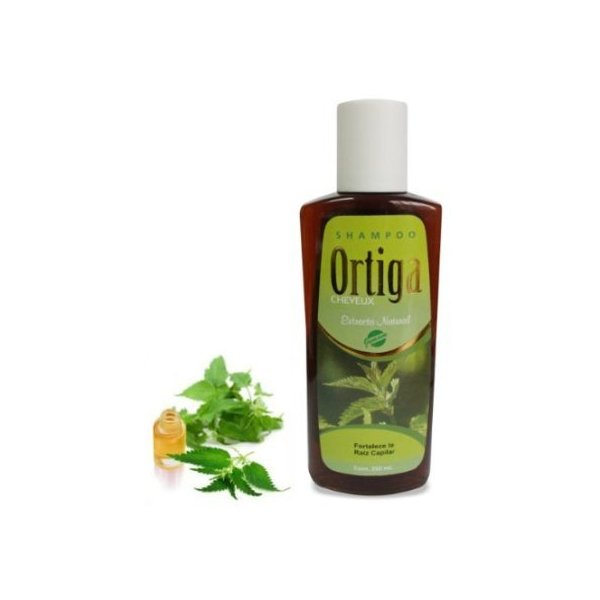 Nettle Hair Loss Shampoo for all Types of Hair, cleanser made with extracts from the stinging nettle plant. 250 ml from PERU, Shampoo de Ortiga