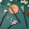 Beaupretty 4pcs Chinese Hair Sticks Wooden Hair Stick Flower Hair Chopsticks Chinese Hairpin Traditional Hair Sticks for Women