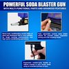 LE LEMATEC Sand Blaster Gun Kit for Paint Removal, Metal Rust Remover & Wood Stripper, Portable Soda Blaster for Air Compressor, Up to 150 PSI Blasting Media for Soda, Aluminum, Sand & Walnut Shells