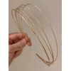 Tobeffect Multi Layers Metal Headbands for Women, 2Packs Fashion Thin Headband Layered Gold Elegant Hairbands Headpiece Hair Accessories for Girls