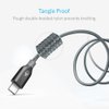 Anker Cable, PowerLine+ USB-C to USB 3.0 cable, High Durability Type C Braided Charging Cable for Galaxy S10, S9, Sony XZ (3FT,Grey)