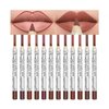 Matte Lip Liner Pencil, Professional Long Lasting Lip Liner Pencil Waterproof Lip Liners, Pack of 12