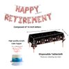 Retirement Party Decorations for Women, Rose Black Retirement Decorations for Women Include HAPPY RETIREMENT Balloons Banner Paper Pompons Retired Backdrop Tablecloth Cake Toppers