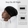 OLESILK Silk Bonnet for Men, 100% Mulberry Mens Bonnet, Dreadlock Cap for Curly Hair, Silk Hair Bonnet for Sleeping, Silk Hair Wrap for Sleeping, Black