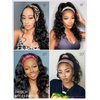 LUVME HAIR Body Wave Human Hair Headband Wig Ready to Go No Lace Glueless Human Hair Wigs with Adjustable Headband Natural Black Long Head Band Wig Beginners Friendly 18 Inch