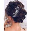 Jakawin Bride Wedding Hair Comb Crystal Hair Piece Silver Rhinestone Headpiece Bridal Hair Accessories for Women HC113 (Silver)