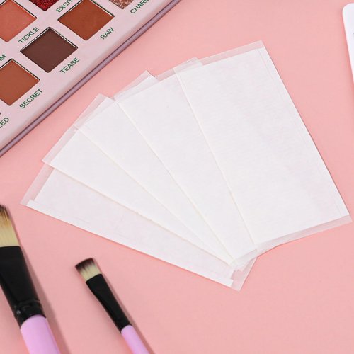 500 Pieces False Eyelash Fans Paper Tape, Double Sided Adhesive Lash Tape Eyelash Fan Tape Holder Lash Sticky Strip Eyelash Extensions Tools Eyelash Extension Storage Tape for Women Girls Eye Makeup