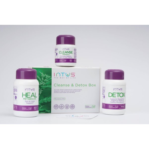 Intus Clean and Detox Box - Ayurvedic Detox Program to Promote Gut and Colon Cleanse, and Support Digestion and a Healthy Microbiome - Digestive Health Dietary Supplement for Overall Well-Being