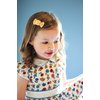 Bom Bom Chevron Yellow Cotton Hair Clip
