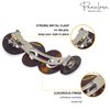 Parcelona French Swirl Medium Tortoise Shell Celluloid Hair Clip Barrette - 3 Inches