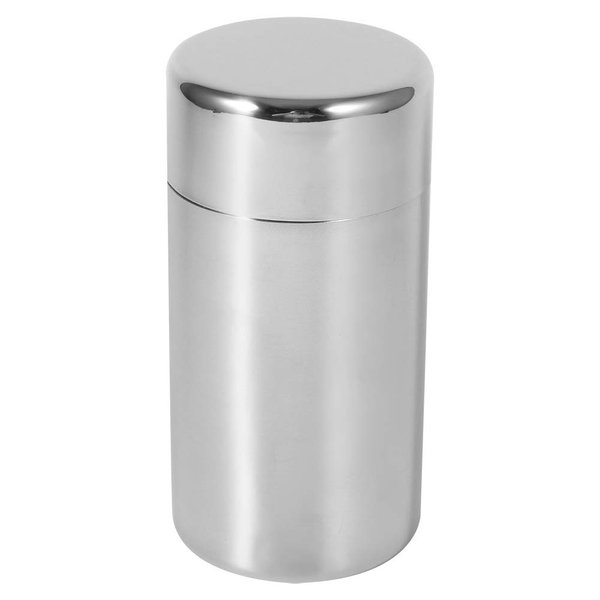 AUNMAS Tea Tin Canister, Stainless Steel Tea Coffee Sugar Storage Container with Airtight Double Lids for Loose Tea and Tea Bags, Kitchen Cup for Tea Coffee Sugar Seasoning Storage (550ml)