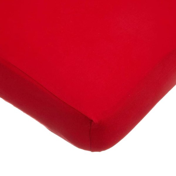 American Baby Company Supreme Fitted Crib Sheet 28" x 52", Enhanced Thickness for Soft, Breathable Neutral 100% Cotton Jersey Comfort, Red, for Boys and Girls