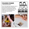 Gadpiparty 48 Pieces Mini Chair 1/6 Scale Folding Chairs Mini House Decor Plastic Miniature Simulation Chair Dollhouse Furniture Model Desk Toy (Black)
