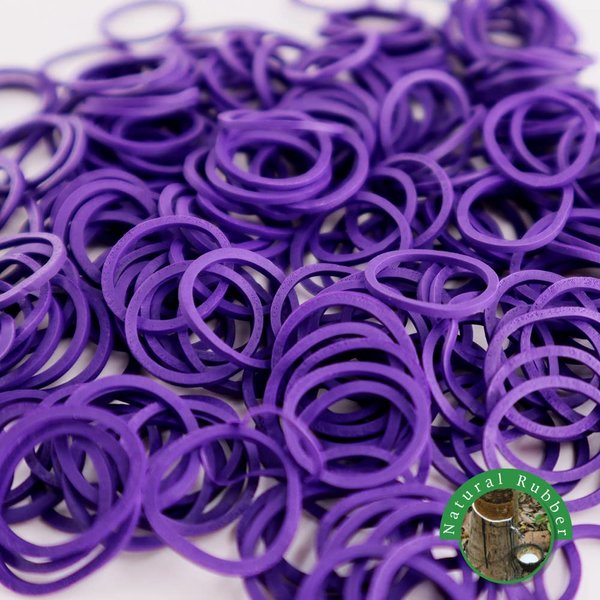 1000 Pcs Rubber Bands Hair Band Soft Elastic Hair Accessories Braids Mini Hair Ties Stretchy Hair Ties No Damage Rubber Bands for Hair Made in Vietnam (Purple - 4 Pack of 250 Pcs)