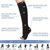 Blahhey 3 Pairs Open Toe Compression Socks Women Knee High Toeless 15-25 mmHg (S/M)