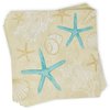 Gift Boutique 100 Starfish and Seashells Luncheon Napkins Disposable Paper Beach Sea Shell Star Fish Lunch Napkin for Tropical Coastal Party Supplies