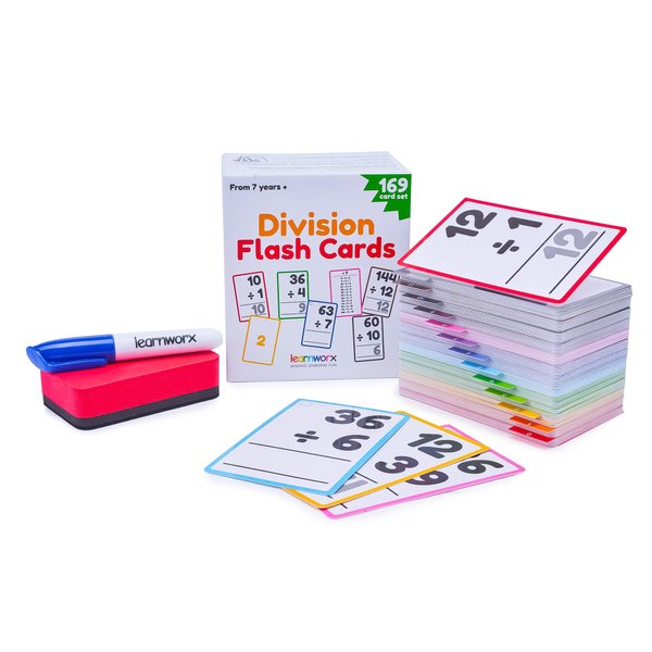 Division Flash Cards 3rd Grade 4th 5th and 6th – 169 Math Flashcards – All Facts 1-12 - Learn Division for Kids - for Ages 6, 7, 8, 9 and 10