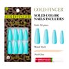 GoldFinger Press On Halloween Nails Full Cover Nails Glue On Nails Manicure XL Fake Nails with Glue (Guesswork)
