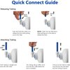 PureSec Inline Shut Off Ball Valve 3/8 inch OD Tubing&Hose&Pipe Use Plastic Quick Connect Fittings for Water Purifier RODI System (Pack of 5)