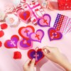 Baderke 30 Sets Valentine's Day Crafts for Kids Religious Valentine Glitter Mosaic Craft Kit Mosaic Heart Craft Make Your Own Valentines Gift for Valentine Sunday School Party Favor Game Activities