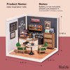 Rolife LED Building Blocks for Adults,1:24 Toy Building Sets,Model Building Kits for Kids Ages 8-12-15,DIY Miniature Dollhouse Kits for Adults,Hobbies for Women Men (2.Daily Inspiration Cafe)