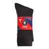 3 Pairs of Non-Skid Diabetic Crew Socks, Non Binding Top Therapeutic Cotton Gripper Socks (Black, Size: 10-13)