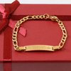 Tina&Co Personalized Gold Name Plated Bracelet 4.5'' Free Engraved Bracelet for Baby