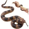 Hsxfl Realistic Fake Snakes Toy Soft Rubber Snake Realistic Keep Birds and Squirrels Away, Rattlesnake Toys for Garden Gift April Fools' Day Party Favors or Halloween Decoration Props