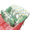 Portable 2-in-1 Grocery Cart Seat Cover and Baby Highchair Cover (Green Stars)