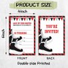 Hockey Style Fill-In Birthday Invites(4"x6"), Skates Birthday Invitations with Envelopes(20-Pack), Birthday Party Supplies for Boys & Girls, Teen, Kids-A05