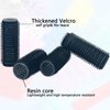 MOODKEY 36PCS Self Grip Small Hair Curlers Heatless Roller Hair Curlers Pro Salon Hairdressing Curler DIY Curly Hairstyle Hair Rollers Tools Rat Tail Comb for Women Medium Short Hair(0.8x2.4in-black)
