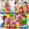 Bulyoou 60 Pcs Building Block Bags Building Blocks Birthday Bags Plastic Bricks Party Favor Bag Bricks Drawstring Candy Bag Bricks Goodie Bag Treat Bag for Gift Birthday Classroom Party Supplies