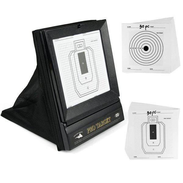EZYoutdoor Airsoft Targets with Trap Net Catcher - 60 Shooting Target Paper Included - Reusable and Portable BB Gun Targets for Indoor Outdoor Ranges