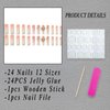 ROFIBUT Gold Glitter Press on Nails Long Square Fake Nails Glossy Ombre Acrylic False Nails with 3D Butterfly Designs Bling Gold Glitter Coffin Glue on Nails Reusable Stick on Nails for Women 24Pcs