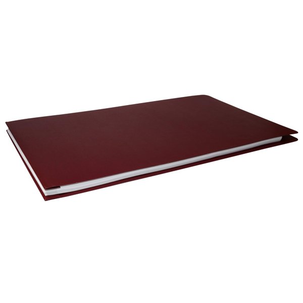 11x17 Report Cover Pressboard Binder Linen PaperBoard Panels Includes Fold-Over Metal Fastener Aggie Maroon Single Unit