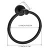 Towel Ring,Hand Towel Holder for Wall Mounted,Towel Holder,Towel-Racks, Bathroom Hardware Simple Round Towel Hanger SUS 304 Stainless Steel (Black)