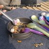 TiTo Titanium Long Handle Spork and Spoon Eco-Friendly Ultralight Portabale Flatware for Outdoor Camping Backpacking Hiking Travel Picnic Tableware with Bag (2Pcs Sandblasting)